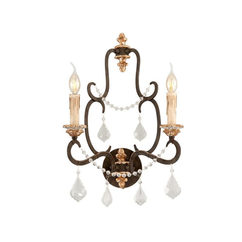 Troy B3512 Bordeaux 2-lt 22" Tall Wall Sconce