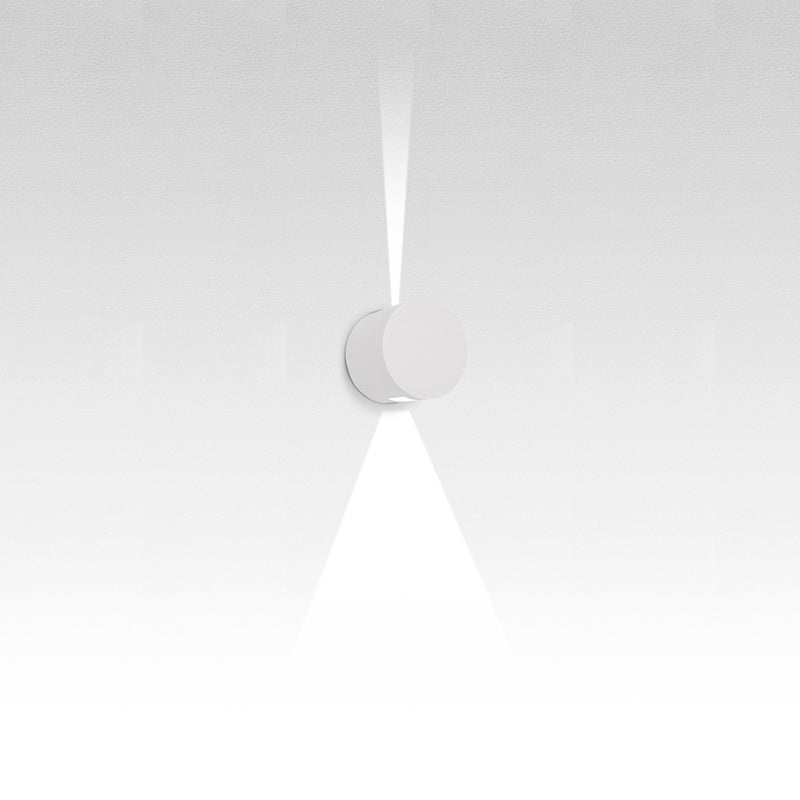 Artemide Effetto Round 1 Large Beam + 1 Narrow Beam LED Outdoor Wall Light
